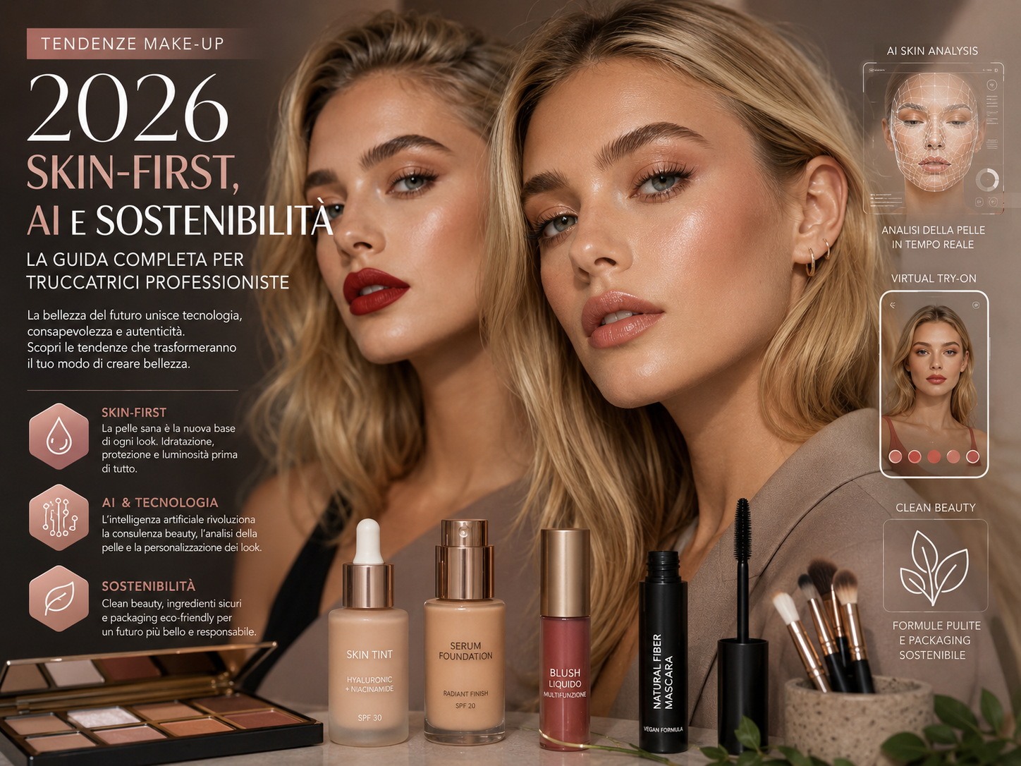 Trend-Trucco-2026-Skinimalism-AI-Beauty-Clean-Makeup-E-Formazione-Per-Makeup-Artist-Moderni Trend Trucco 2026 Skinimalism AI Beauty Clean Makeup E Formazione Per Makeup Artist Moderni